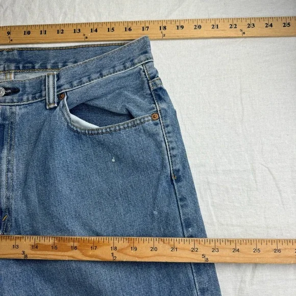 Levi's 550 Straight Jeans Men 36 X 36 (fits 34x34) Blue Denim Cotton Relaxed Fit - Picture 11 of 12